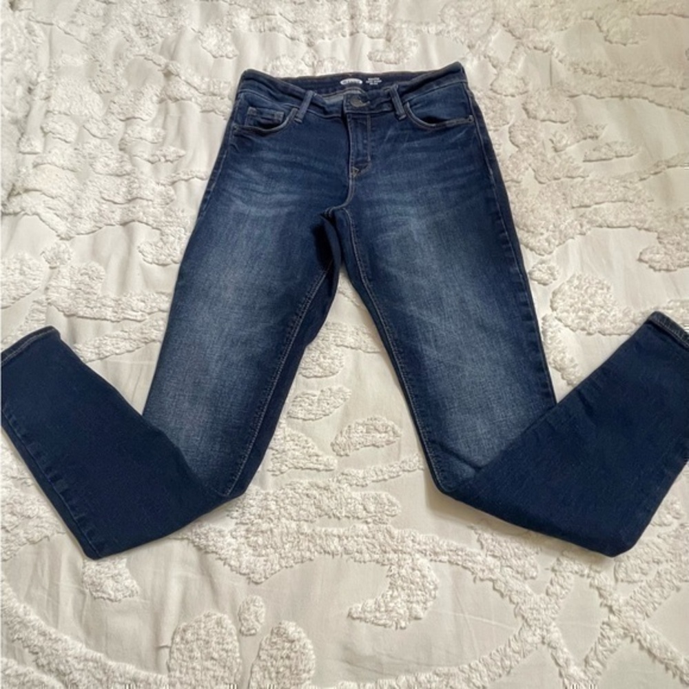 OLD NAVY DARK RINSE ROCKSTAR SUPER SKINNY MID-RISE SZ 2 - Picture 1 of 5